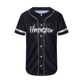 Absolute black custom baseball jerseys sublimation custom sports polo shirts