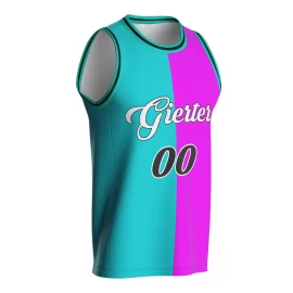 Customized double sided basketball jersey