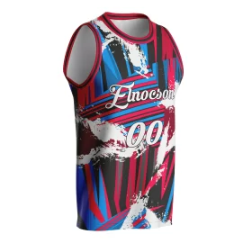 Custom sublimated sports basketball jersey v-neck design