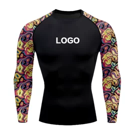 Custom sublimation diving suit UPF50+ long sleeve sun protection shirt 04