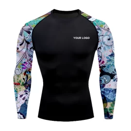 Custom sublimation diving suit UPF50+ long sleeve sun protection shirt 02