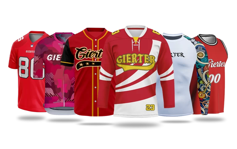 Full range of custom sports jerseys