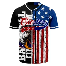 Custom USA Baseball Shirt custom team polo shirts Full button down sports design