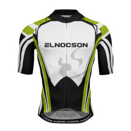 Military Green Cycling jersey sublimated round neck stripe design 07