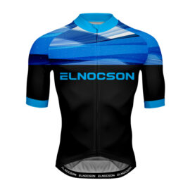 Ocean Blue Cycling jersey sublimation round neck design 08