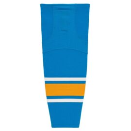 Blue striped practice hockey socks suitable for beginners personalized customization