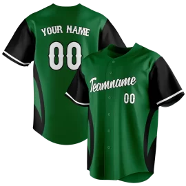 Personalized Baseball Shirt Sublimated Full Button Striped Sweatshirt Design