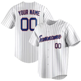 Personalized striped baseball jersey full button-down sweatshirt design