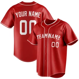 Custom Baseball Jersey Men’s Button Printed Personalized Shirt With Name Number