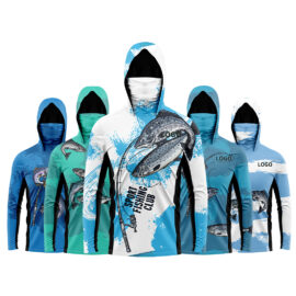 Personalized fishing hoodie digital printing who owns dolphin and fish clothing fishing clothes