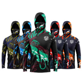 Customized fishing clothes for men Sun protection UPF UV 50+ sports hoodie design