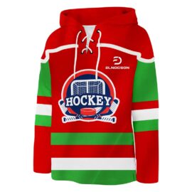 wholesale Classic hockey lace hoodie personalized nhl sweatshirts youth mens